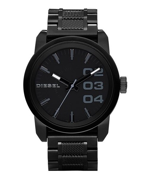 DIESEL(ディーゼル)の「DIESEL® 'Franchise' Bracelet Watch, 46mm(アナログ腕時計・Black/Black)」の2枚目の写真