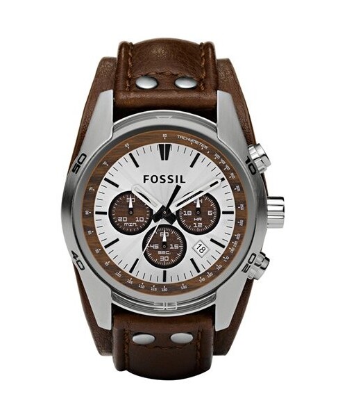 FOSSIL（フォッシル）の「Fossil Chronograph Cuff Watch, 44mm（アナログ腕時計・Brown）」の2枚目の写真