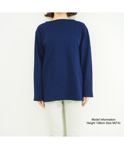 SAINT JAMES（セントジェームス）の「OUESSANT "SOLID" [ MARINE(NVY) ]（Tシャツ/カットソー・レディース・その他）」の3枚目の写真