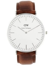 Daniel Wellington | Daniel Wellington Bristol Silver Brown Leather Strap Watch(アナログ腕時計)