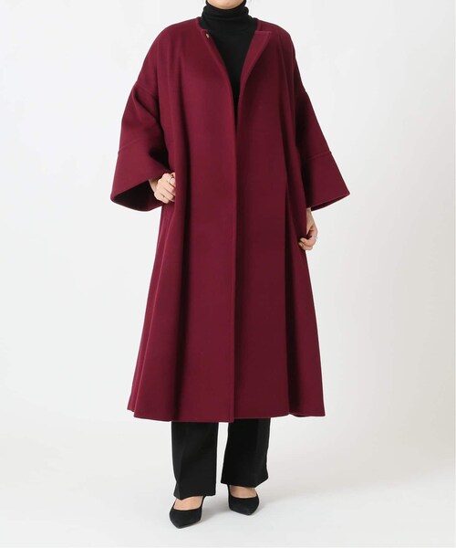 VERMEIL par iena ノーカラーワイドベルベットコート【定価5.9万 中古・古着通販】VERMEIL par iena (ヴェルメイユ パー イエナ