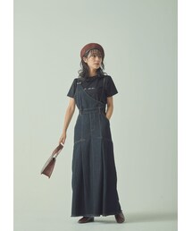 N WITH. | ワンショルデニムタックジャンスカ11月上旬(ジャンパースカート)