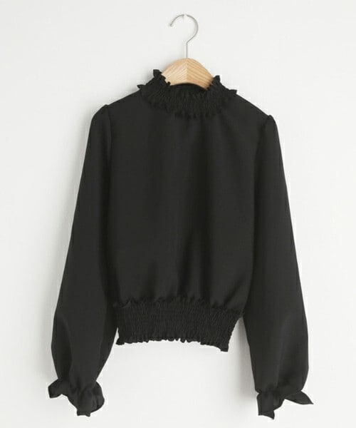 DHOLIC（ディーホリック）の「シャーリングブラウス（シャツ/ブラウス・レディース・ホワイト/イエロー/ブラック/ブラウン・FREE）」の2枚目の写真