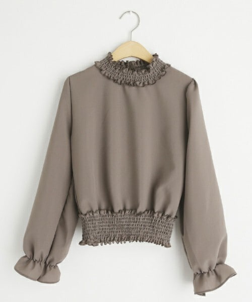 DHOLIC（ディーホリック）の「シャーリングブラウス（シャツ/ブラウス・レディース・ホワイト/イエロー/ブラック/ブラウン・FREE）」の3枚目の写真