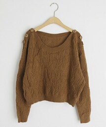 DHOLIC | ショルダーボタンニット(ニット/セーター)