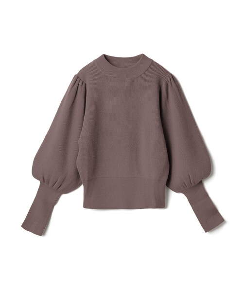 GRL（グレイル）の「ボリュームスリーブニットトップス（ニット/セーター・レディース・ブラック/モカ/アッシュグレー/グリーン/パープル/ベージュ/アイボリー・M）」の4枚目の写真