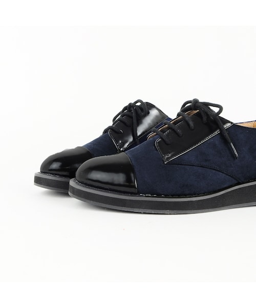 ORiental TRaffic（オリエンタルトラフィック）の「厚底レースアップシューズ（シューズ・レディース・ブラック/グレー/ネイビー・S/M/L/LL）」の5枚目の写真