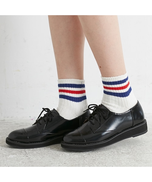 ORiental TRaffic（オリエンタルトラフィック）の「厚底レースアップシューズ（シューズ・レディース・ブラック/グレー/ネイビー・S/M/L/LL）」の11枚目の写真