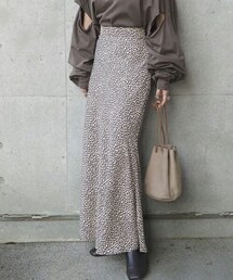 LAULEN | multi leopard skirt(スカート)