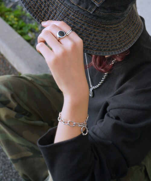 BOYSHE（ボーイシー）の「Silver925製 ブラックラウンドBIGリング【E0022】（リング・レディース・その他）」の8枚目の写真