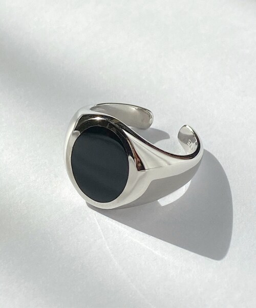 BOYSHE（ボーイシー）の「Silver925製 ブラックラウンドBIGリング【E0022】（リング・レディース・その他）」の3枚目の写真