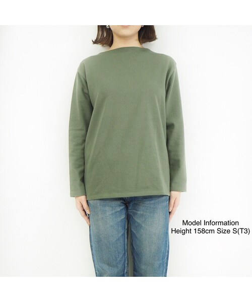SAINT JAMES（セントジェームス）の「OUESSANT "SOLID" [ ALGUE(GRN) ]（Tシャツ/カットソー・レディース・その他）」の4枚目の写真
