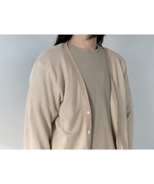 gicipi - 【オシャレ☆gicipi】黒　白　ボーダー　カーディガン　サイズ1 gicipi（ジチピ）の「GICIPI / CARDIGAN(ボーダー柄)（カーディガン