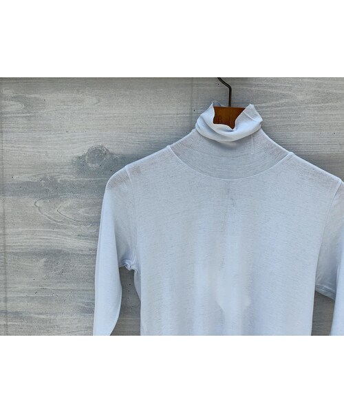 オーラリー AURALEE HIGH GAUGE SHEER RIB TURTLE タートルネックシアーカットソー Tシャツ 長袖 1 グリーン 緑 A23AT02HF レディース オーラリー AURALEE HIGH GAUGE SHEER RIB TURTLE