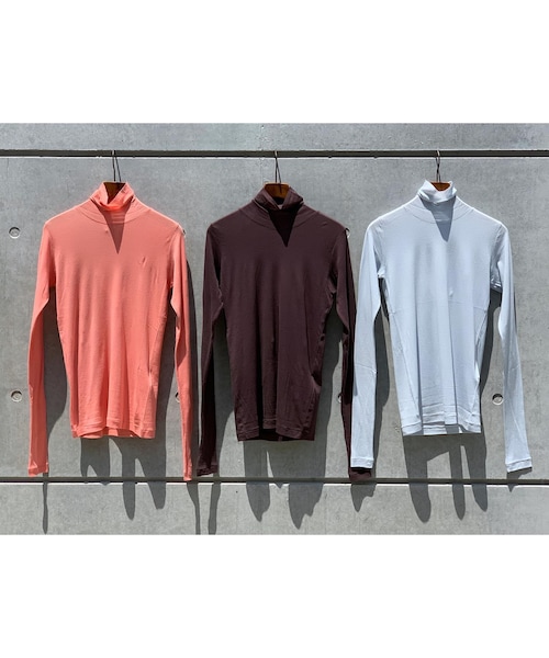未使用品 AURALEE オーラリー HIGH GAUGE SHEER RIB TURTLE NECK L/S TEE シアーリブロングTシャツ カットソー ライトライム 1 A22AP02HF AURALEE / HIGH GAUGE SHEER RIB TURTLE NECK L/S TEE(LADY'S