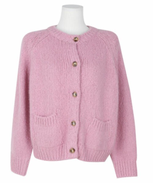 DHOLIC STYLE（ディーホリックスタイル）の「[URBANROSY] アルパカブレンドニットカーディガン（カーディガン/ボレロ・レディース・イエロー/ベージュ/グリーン/ピンク・FREE）」の4枚目の写真