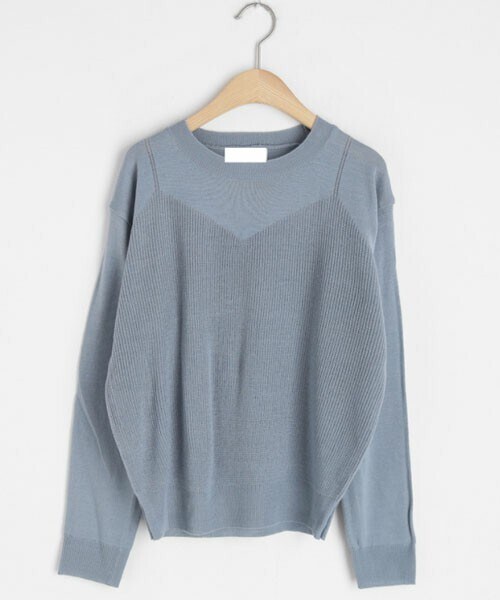 DHOLIC（ディーホリック）の「ビスチェレイヤード風ニット（ニット/セーター・レディース・ホワイト/ピンク/ベージュ/ブルー・FREE）」の3枚目の写真