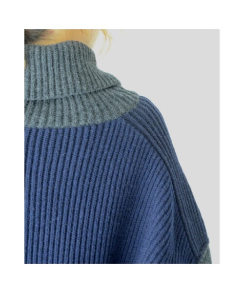 REKISAMI（レキサミ）の「配色ニットタートル（その他・レディース・ダークグレー(D,Gray)/グレー(Gray)・size 36）」の6枚目の写真