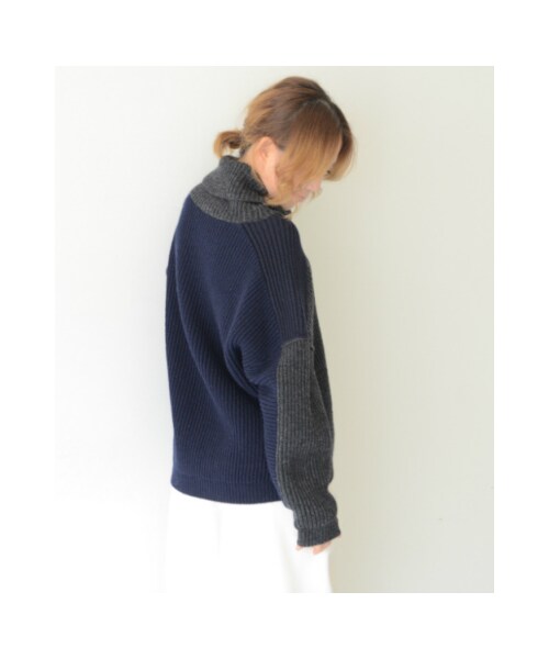 REKISAMI（レキサミ）の「配色ニットタートル（その他・レディース・ダークグレー(D,Gray)/グレー(Gray)・size 36）」の9枚目の写真