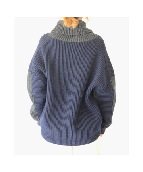 REKISAMI（レキサミ）の「配色ニットタートル（その他・レディース・ダークグレー(D,Gray)/グレー(Gray)・size 36）」の5枚目の写真