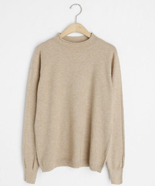 DHOLIC（ディーホリック）の「ロールハーフネックニット（ニット/セーター・レディース・ホワイト/ベージュ/グレー/ブルー・FREE）」の3枚目の写真