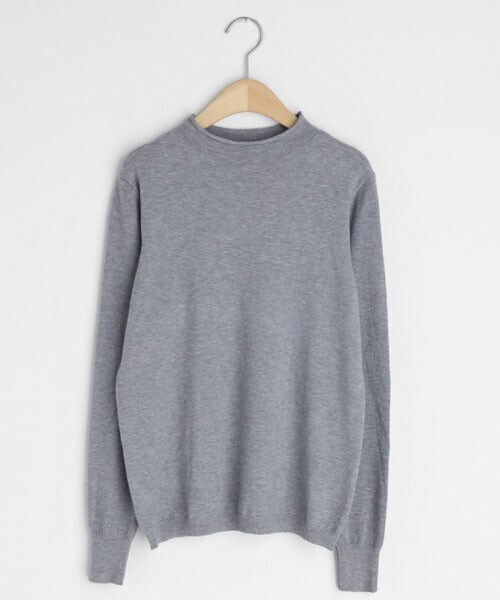 DHOLIC（ディーホリック）の「ロールハーフネックニット（ニット/セーター・レディース・ホワイト/ベージュ/グレー/ブルー・FREE）」の2枚目の写真