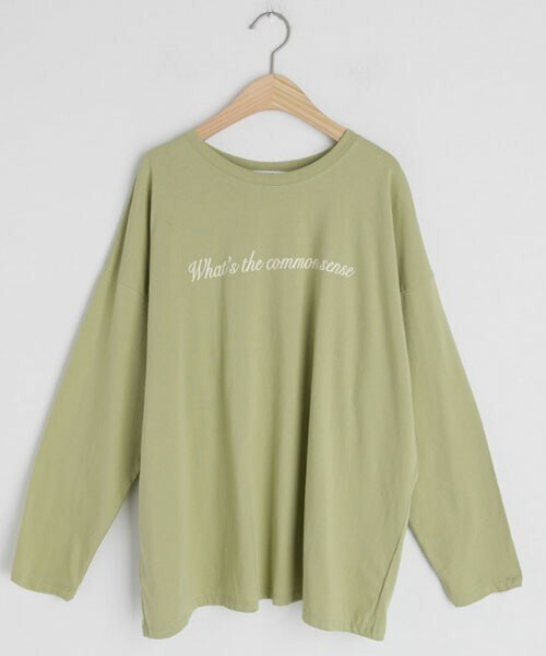 DHOLIC(ディーホリック)の「バックスリットプリントTシャツ(Tシャツ/カットソー・レディース・グリーン/ブラック/ピンク/ホワイト・FREE)」の1枚目の写真