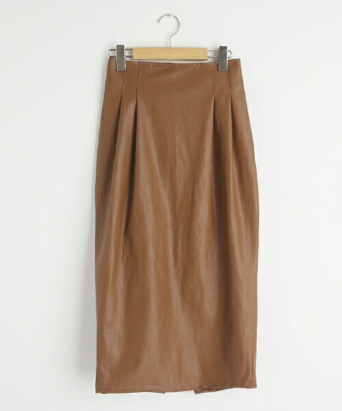 DHOLIC（ディーホリック）の「タックレザー調スカート（スカート・レディース・グリーン/ブラック/ブラウン・FREE）」の3枚目の写真