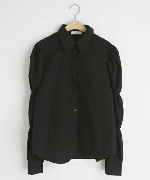 DHOLIC（ディーホリック）の「ギャザースリーブシャツ（シャツ/ブラウス・レディース・ホワイト/ブラック/ベージュ・FREE）」の2枚目の写真