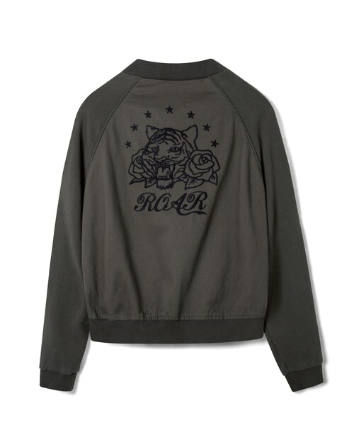 LOVFEE（ラッフィ）の「復古水洗玫瑰虎頭短版夾克外套（ジャケット/アウター・レディース・A50/A66・S/M/L）」の3枚目の写真