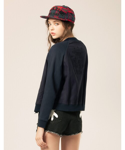 LOVFEE（ラッフィ）の「復古水洗玫瑰虎頭短版夾克外套（ジャケット/アウター・レディース・A50/A66・S/M/L）」の8枚目の写真