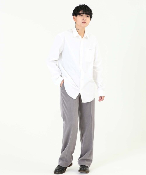 BOYSHE（ボーイシー）の「スタンダード 玉縁ポケットシャツ　ホワイト（シャツ/ブラウス・レディース・その他）」の3枚目の写真