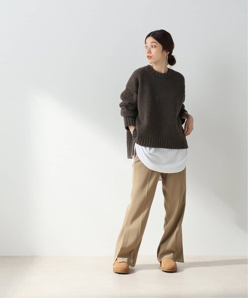 FRAMeWORK（フレームワーク）の「SILTE MOULINE OVERSIZED CREWNECK SWEATER◆（トップス・グレーA/フリー/在庫あり）」の4枚目の写真