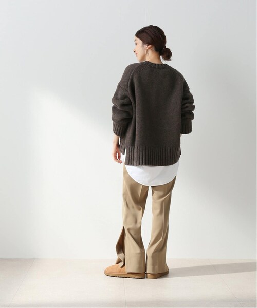 FRAMeWORK（フレームワーク）の「SILTE MOULINE OVERSIZED CREWNECK SWEATER◆（トップス・グレーA/フリー/在庫あり）」の5枚目の写真