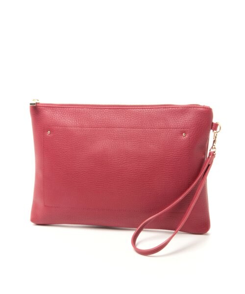 A part by（アパートバイ）の「ＬＺＩＰシンプルクラッチバッグ（バッグ・レディース・ホワイト/ブラック/レッド/グリーン・ナシ）」の4枚目の写真