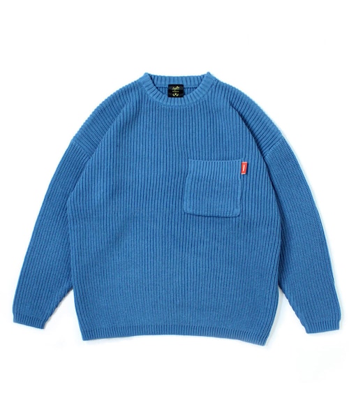 Leyline（レイライン）の「pocket sweater（ニット/セーター・レディース・ブルー/グレー・M/L）」の2枚目の写真