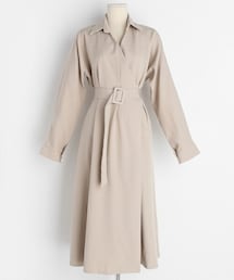 DHOLIC | ベルト付カラーラップワンピース(ワンピース)