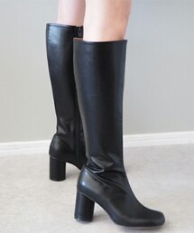 LAULEN | Oblique toe long boots(ブーツ)
