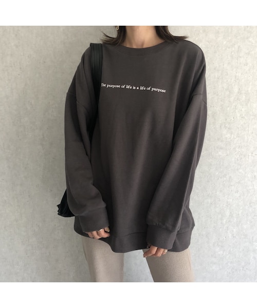 copine（コピン）の「再々入荷！ゆるっとオーバーサイズ！バックプリントスウェット(3color)【クリックポスト対象商品】（スウェット・レディース・その他）」の2枚目の写真