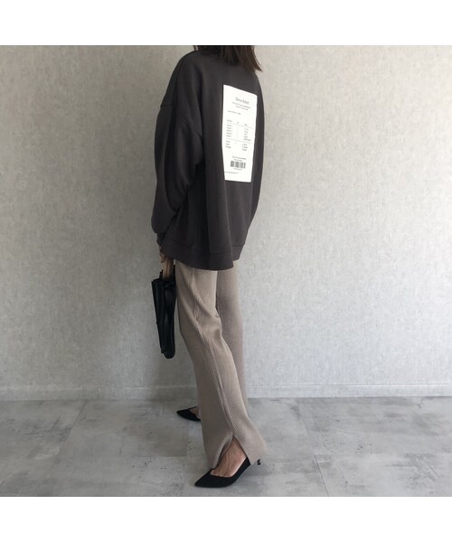 copine(コピン)の「再入荷!美シルエット裾スリットデザイン!フレアニットリブパンツ(3color)【クリックポスト対象商品】(その他パンツ・レディース・その他)」の10枚目の写真