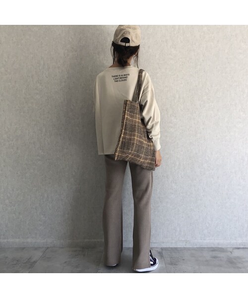 copine(コピン)の「再入荷!美シルエット裾スリットデザイン!フレアニットリブパンツ(3color)【クリックポスト対象商品】(その他パンツ・レディース・その他)」の8枚目の写真