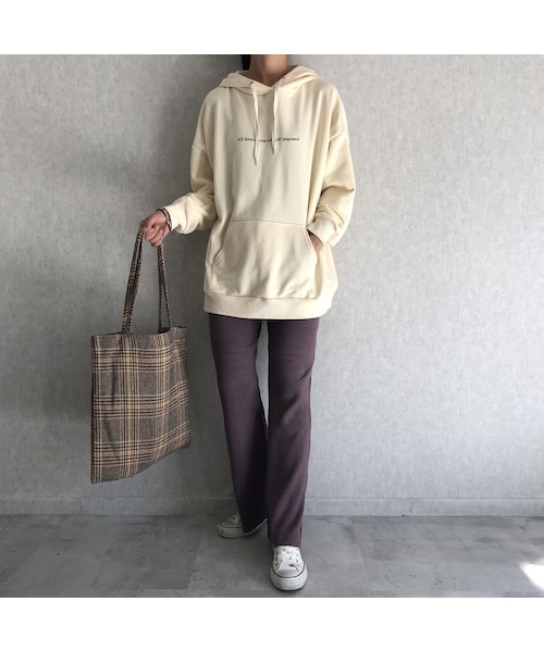 copine(コピン)の「再入荷!美シルエット裾スリットデザイン!フレアニットリブパンツ(3color)【クリックポスト対象商品】(その他パンツ・レディース・その他)」の4枚目の写真