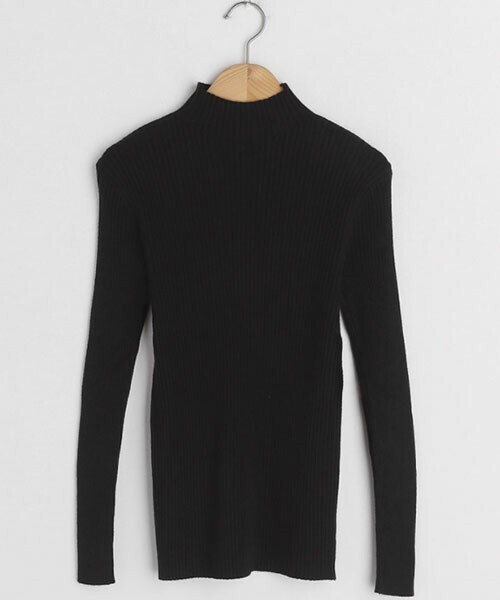 DHOLIC（ディーホリック）の「リブハイネックニット（ニット/セーター・レディース・ホワイト/ブラック/ベージュ/ブラウン/グレー・FREE）」の2枚目の写真