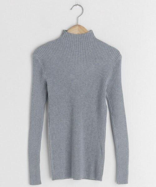 DHOLIC（ディーホリック）の「リブハイネックニット（ニット/セーター・レディース・ホワイト/ブラック/ベージュ/ブラウン/グレー・FREE）」の3枚目の写真