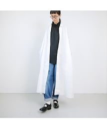 UNIVERSAL TISSU（ユニヴァーサルティシュ）の「UNIVERSAL TISSU｜ ユニヴァーサルティシュ｜起毛リネン コートドレス ｜GT204OP035｜WHITE（ワンピース）」