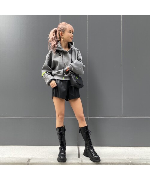 no brand（ノーブランド）の「FAKEレザーボクサーパンツ｢button｣ #3021（その他パンツ・レディース・その他）」の9枚目の写真