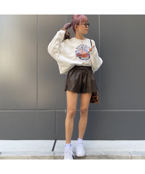 no brand（ノーブランド）の「FAKEレザーボクサーパンツ｢button｣ #3021（その他パンツ・レディース・その他）」の12枚目の写真