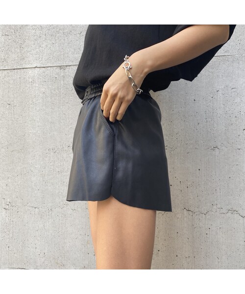 no brand（ノーブランド）の「FAKEレザーボクサーパンツ｢button｣ #3021（その他パンツ・レディース・その他）」の8枚目の写真