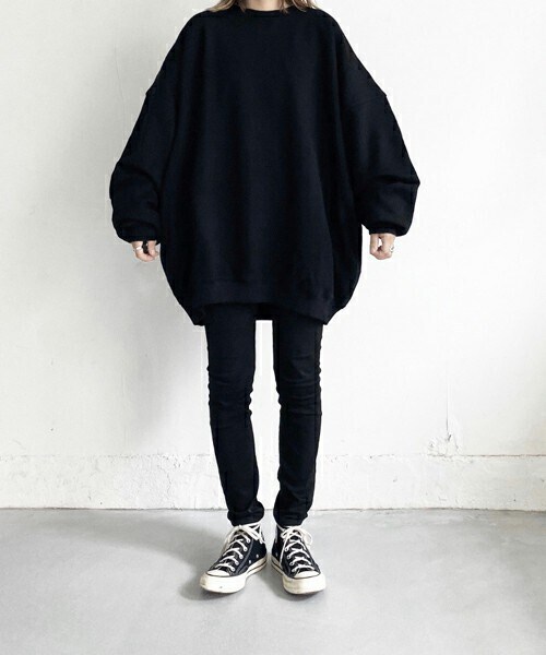 YACA（ヤーカ）の「over size sweat（スウェット・レディース・グレー/ブラック/ホワイト・FREE）」の3枚目の写真