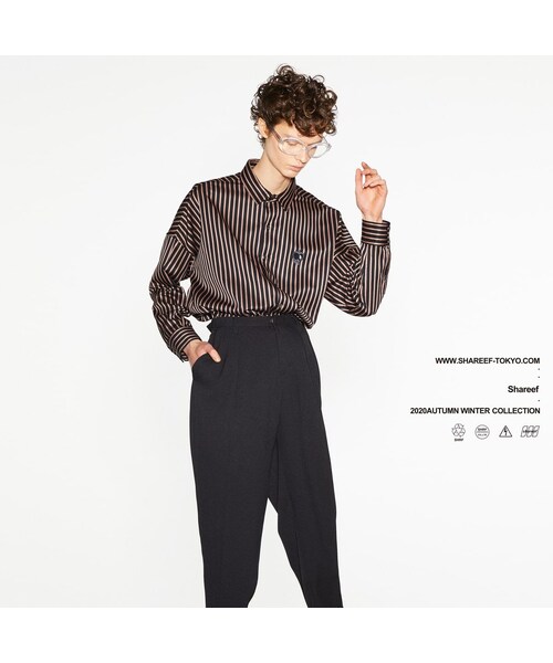 SHAREEF（シャリーフ）の「SHAREEF BLOCK STRIPE L/S SHIRTS(Black 
